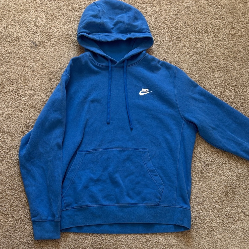 Nike Men's Royal Blue Pullover Hoodie